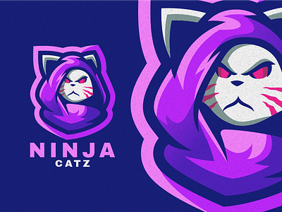 NINJA CATS animal animals brand branding cat cute design emblem forsale illustration logo lovercat ninja petshop sport vector