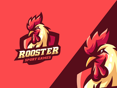 Rooster 3d animal animation brand branding design emblem forsale graphic design illustration logo motion graphics rooster sport ui vector