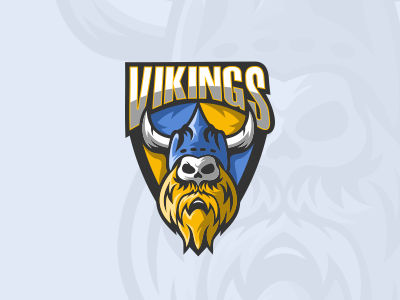 Vikings emblem logo sport vikings