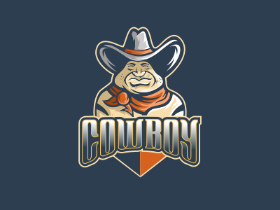 Cowboy bold brand cowboy emblem forsale id logo