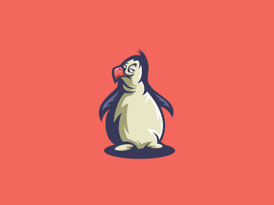 Penguin brand corel forsale icon logo penguin sport vector