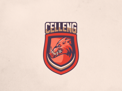 Celleng celleng design game gaming logo pig sport vector