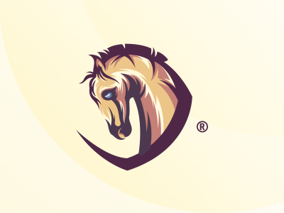 Horse brand emblem game horse logo sport vector