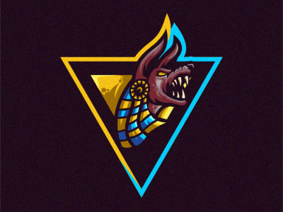 Anubis 1 gamer bold animal branding illustration cool game design gaming emblem vector brand forsale sport logo