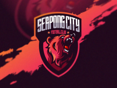 Serpong flat icon app sale bold branding animal gamer vintage illustration cool game design gaming vector emblem brand forsale sport logo