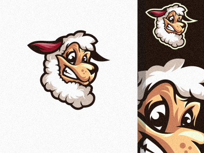 Sheep 1 animal animation bold brand branding cool design emblem flat forsale game gamer gaming icon illustration logo sale sport vector vintage