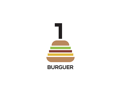 One Burger - Burger Joint 50 days logo challenge brand branding burger burger logo company logo dailylogochallenge design dlc fast food food icon identity illustration illustrator logo vector