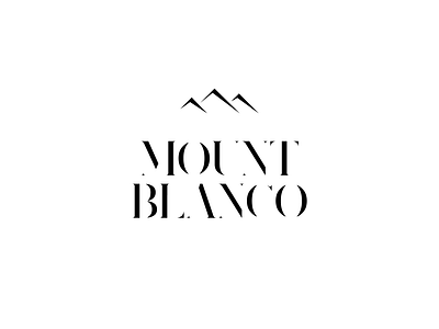 Mount Blanco - Ski Mountain Logo 50 days logo challenge brand branding clean dailylogochallenge design dlc icon identity illustration lettering logo minimal montblanco sky snow thin type typography vector