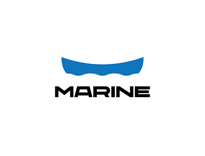 Marine - Boat Logo 50 days logo challenge blue boat boat logo brand branding dailylogochallenge design dlc icon identity illustration illustrator logo marine minimal nautical vector water waves