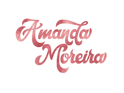 Amanda Moreira branding hand lettering handlettered logo lettering logo design photographer rose gold wedding photographer