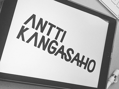 Antti Kangasaho Logo sketch branding handlettering ipad pro lettered logo lettering logo procreate visual identity vídeo
