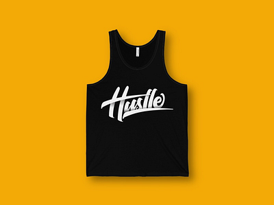 Hustle Unisex Tank Top apparel gym handlettering hustle lettering tank top vector