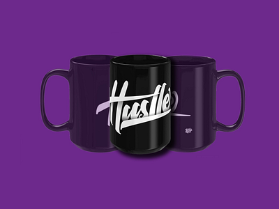 Hustle Mug coffee creative creative entrepreneurs hustle lettering logo design mug vector