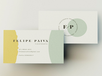 Felipe Paiva Physiotherapist brand design brand identity business card corporate identity physiotherapist visual identity