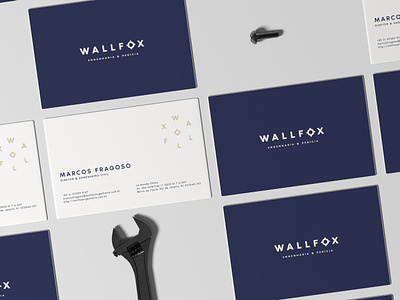 Wallfox Business cards brand design brand identity brand strategy branding engeneering logo logo design visual identity