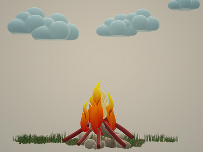 3D bonfire daily3d dailyui practice tiltbrush vr3d