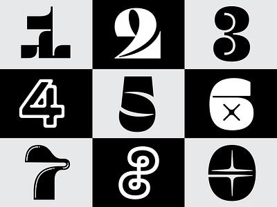Numbers from 1 to 9 36 days of type 36daysoftype customtype design lettering logo design type typography