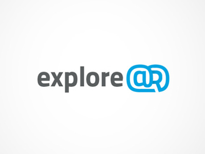 explore AR Logo augmented reality blue explore logo modern simple technology