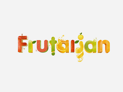 Fruitarian Trademark colorfull font fruit lettering logo trademark type face typography