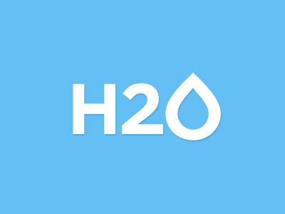 Hidrogen (H2O) Logo font h2o letter logo