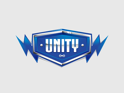 UNITY Logo biker cakram design emblem gear logo umild unity