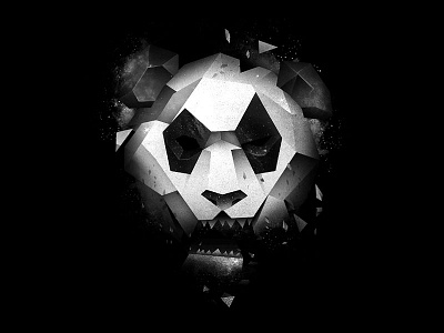 PLYGNAL PANDA abstract debris illustration jingga panda triangle