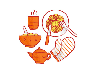 BONAPPETOUR #1 appetite bonappetour bowl chef food french icon illustration ocha spaghetti