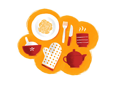 BONAPPETOUR #3 appetite bonappetour bowl chef food french icon illustration ocha spaghetti