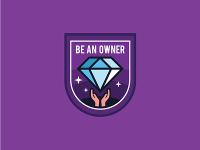 Be An Owner diamond emblem enamel jenius logo owner patch