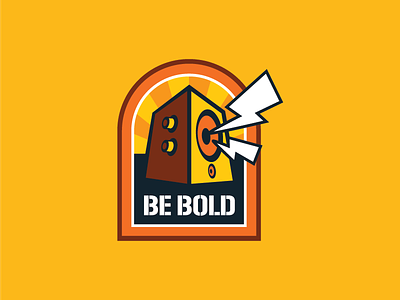 Be Bold bold character emblem enamel jenius logo patch