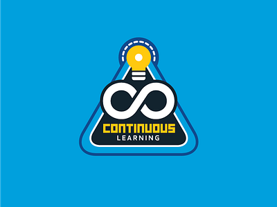 Continuous Learning continuous learning emblem enamel infinity jenius lamp patch
