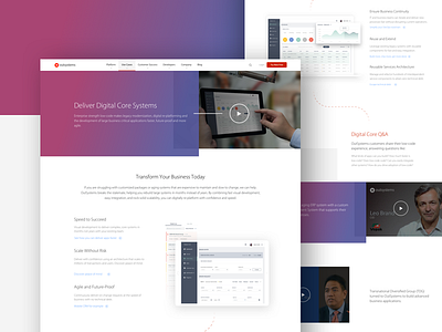 Digital Core Systems core design digital landing outsystems page platform responsive visual web webdesign