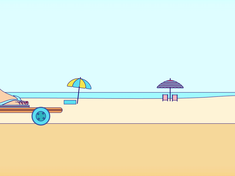 Mediterranean 2d animation ginjol. summer motion graphics sandra clua