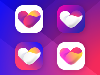 App Icon- #dailyui #005 005 android app branding dailyui free gradient heart icons ios logo love