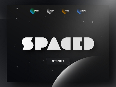 SPACED Logo and Homepage Concept #SPACEDchallenge earth epicurrence europa landing logo mars moon space spaced spacedchallenge ui ux