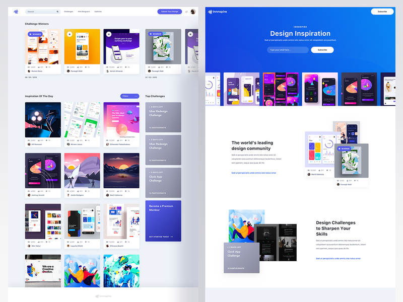 Innnspire - Web App webdesigner design userinterfaces web uiux ux userinterfacedesign ui webdesign