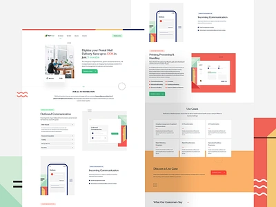 MailPortal Landing page + graphics design illustration illustrations landingpage ui uiux userinterfacedesign userinterfaces web webdesign