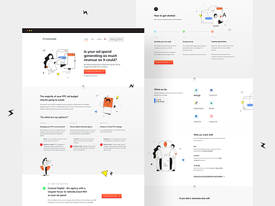 Coconut Digital - Website Design + Illustrations (live) design illustrations landingpage ui uiux userinterfaces ux web webdesign webdesigner
