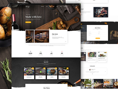 Restaurant web design ui webdesign