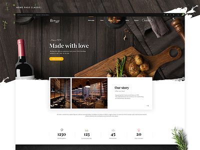 Restaurant web design ui webdesign