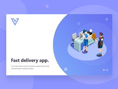 Fast delivery app. illustration illustrations ui webdesign