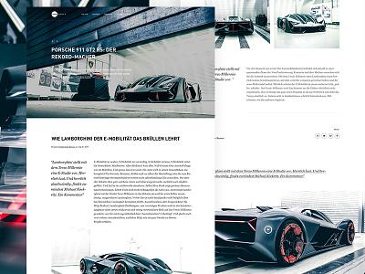 Ramp Space - Single blog post blog car cars design graphicdesign lamborghini ui ux webdesign