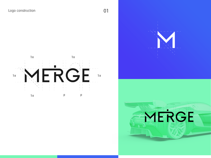 Typography logo - Merge IOS App app branding flat icon ios ios app design logo logodesign logodesigner logodesignersclub typeface typographic typography typography art ui vector