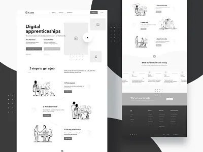 High fidelity wireframes + Sketches - GenM creative creative design creative agency creative direction creative process creativity design illustrations landingpage process process flow uiux ux web webdesign