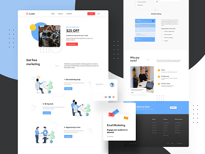 GenM Business Landing Pages + Illustrations design illustration illustrations landingpage ui uiux userinterfacedesign ux web webdesign