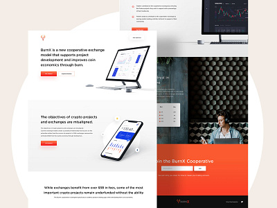 BurnX Landing Page - UI/UX Design design landingpagedesign ui uiux userinterfacedesign userinterfaces ux web webdesign webdesigner