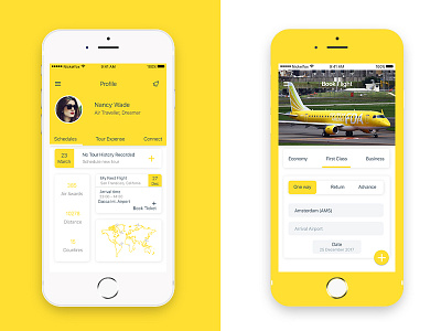 Flight Booking App android animation app booking gif ios iphone mobile plane principle ui ux