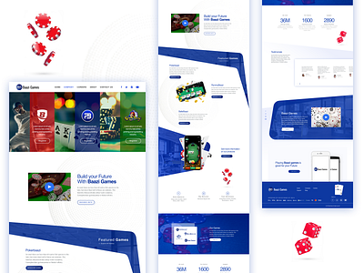 Baazi Games: Homepage ballebaazi blue and white casino casinokart cricket game website gamelandingpage poker pokerbaazi rummy rummybaazi uiuxdesign