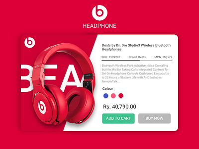 Beats Headphone apple headphone product page red ui ux website wireless