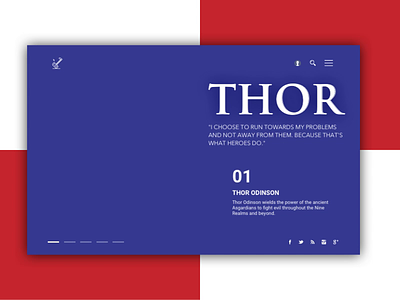 Thor - The God of Thunder animation avenger endgame marvel principle sketch ui ux webpage